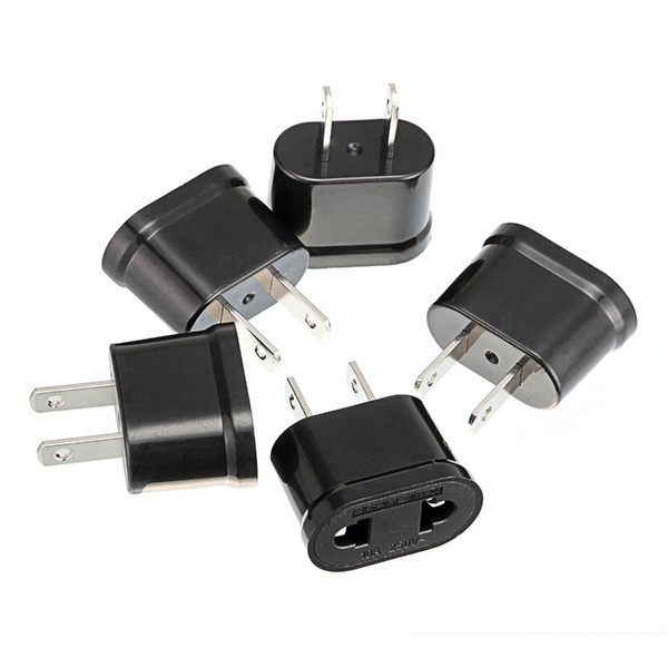 5 pcs white /black adapter! White EU to AMERICAN USA US Travel Power Converter Wall Plug