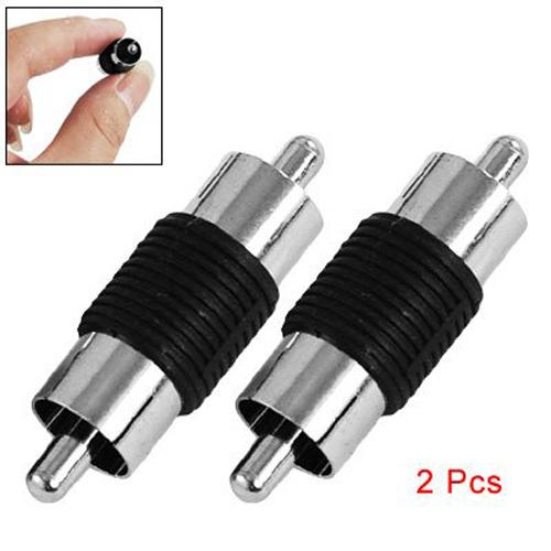 SODIAL(R) 2 Pieces RCA Male to Male RCA Coupler Connector Adapter