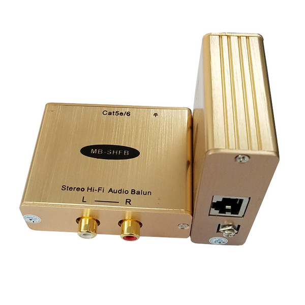 Audio to RJ45 Converter RCA to RJ45 adapter AV Audio to Cat5 L/R Audio over Ip