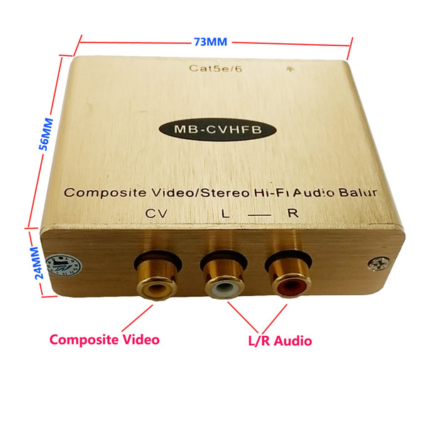 Stereo Audio Video Balun RCA AV Balun Analog RCA Extender over cat5e/6(one pair)