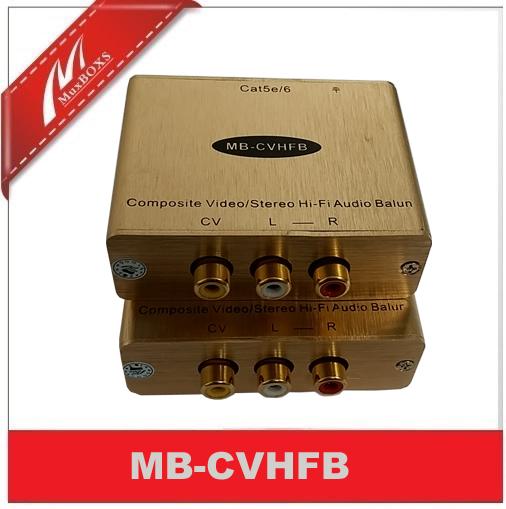 Stereo Audio Video Extender AV Balun composite video balun RCA video extender over cat5e/6