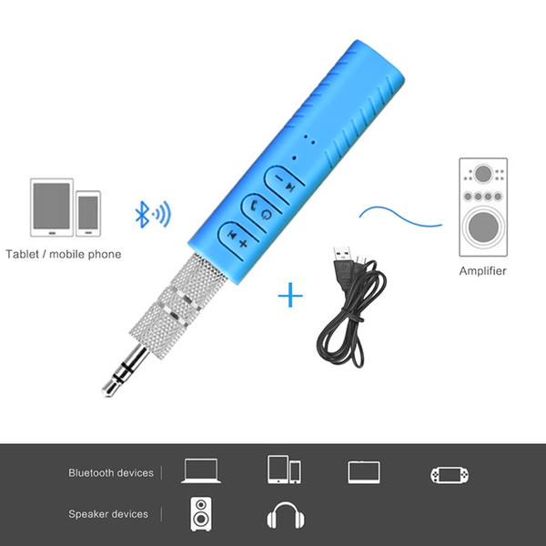 Bluetooth Car Kit 3.5mm AUX Music Receiver Audio Adapter Hands-free Call Auto Wireless Kit for Car Speaker Headphones