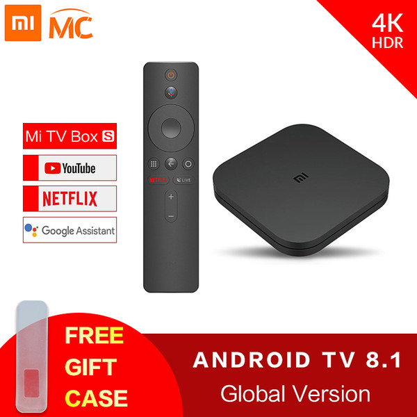 Original Global Xiaomi Mi TV Box S 4K HDR Android TV 8.1 Ultra HD 2G 8G WIFI Google Cast Netflix IPTV Set top Box 4 Media Player