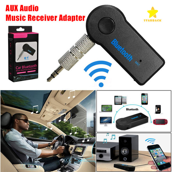 3.5mm Car Bluetooth Receiver Car Kit Car Audio Wirelless FM Transmitter with Mic with Retail Package