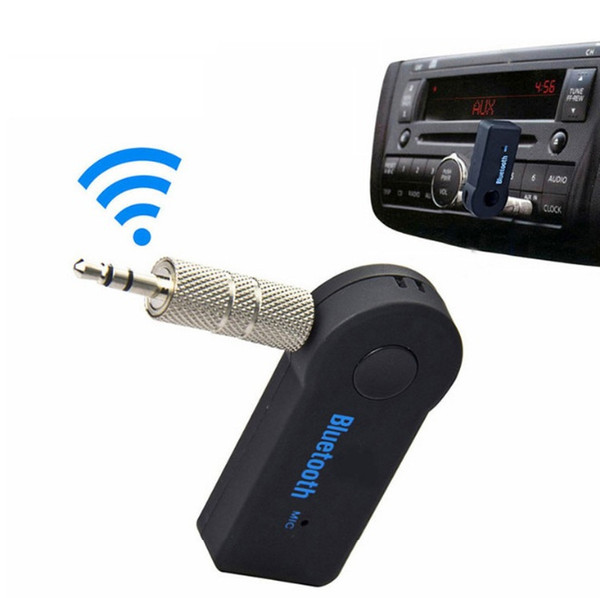 Universal 3.5mm Bluetooth Car Kit A2DP Wireless AUX Audio Music Receiver Adapter Handsfree with Mic For Phone MP3 Retail Box