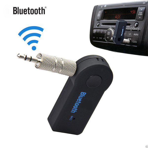 Universal 3.5mm Bluetooth Car Kit A2DP Wireless FM Transmitter AUX Audio Music Receiver Adapter Handsfree with Mic For Phone MP3 Free DHL