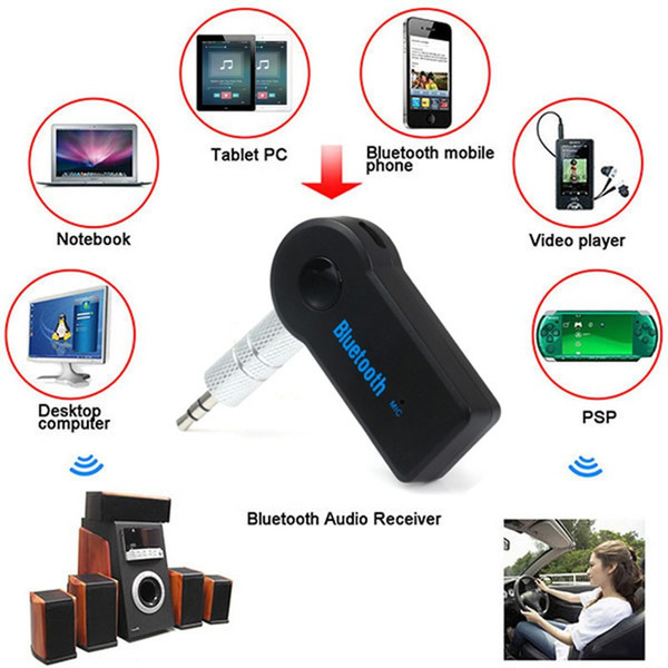 Universal 3.5mm Car Bluetooth Audio Music Receiver Adapter Auto AUX Streaming A2DP Kit for Speaker Headphone