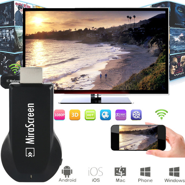 Hot MiraScreen OTA Tv Stick Wireless Dongle Anycast Wi-Fi Display Airplay HDMI Miracast Receiver Airmirroring Google Chromecast