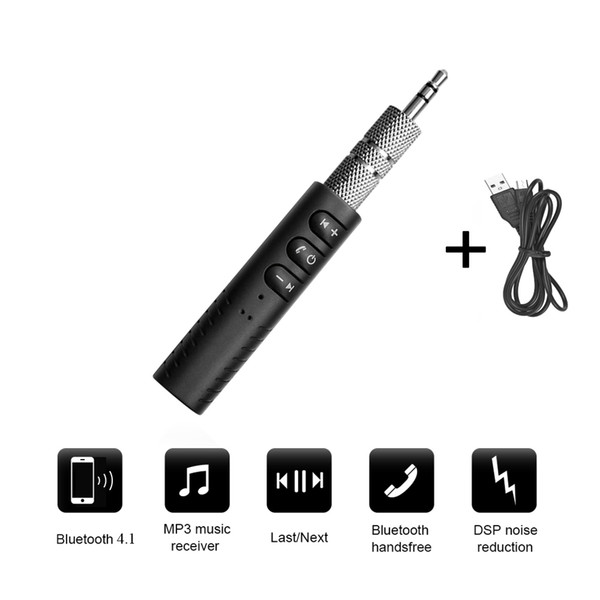 Wireless Bluetooth AUX Audio Receiver Adapte r 4.1 Bluetooth Car Kit 3.5mm Jack Aux Bluetooth Hands Free Music Receiver