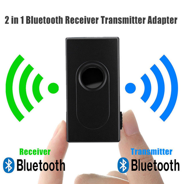 Bluetooth V4 Transmitter Receiver Wireless A2DP 3.5mm Stereo Audio Music Adapter Wireless Black with USB Charge Cable