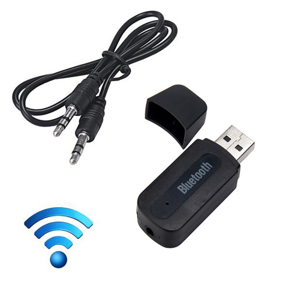 Universal 3.5mm Stereo Audio USB Wireless Bluetooth Music Receiver Adapter For iPhone 7 Plus Samsung S7 S8 Edge Android Phone Opp Package