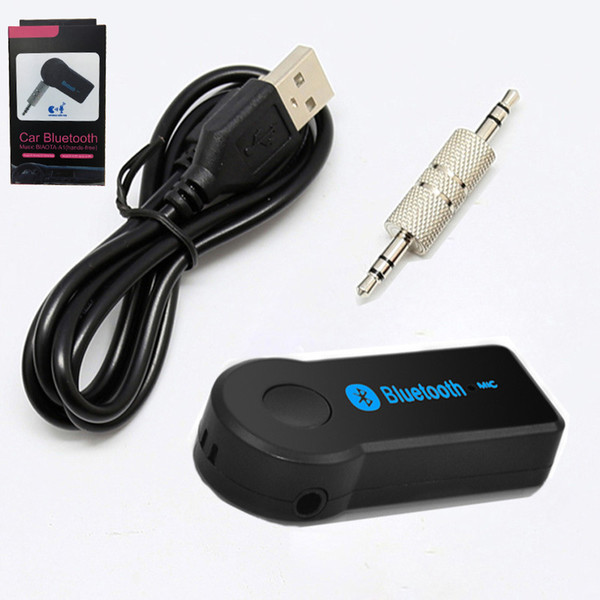 Wireless Bluetooth Receiver for Car AUX Headphone Speaker 3.5mm Bluetooth Audio Music adapter Jack with Mic with Retail Package