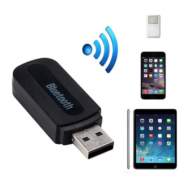 Universal 3.5mm Stereo Audio USB Wireless Bluetooth Music Receiver Adapter For iPhone 7 Plus Samsung S7 S8 Edge Android Phone Opp Package