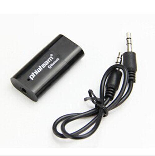 Mini Bluetooth Wireless Adapter 3.5mm USB Dongle Stereo Music Receiver Black