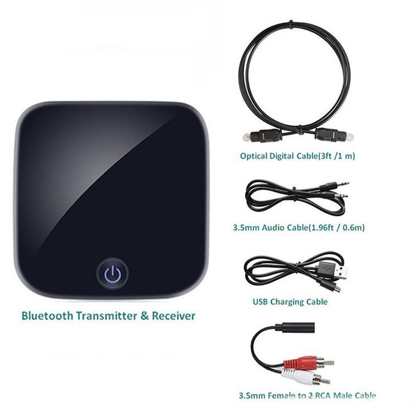 CSR two-in-one Bluetooth V5.0 transmitter receiver APTX Bluetooth audio transmitter fiber coaxial wireless stereo Bluetooth adapter