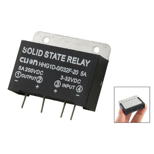 FS Hot Heat Sink Input 3-32V DC Output 5A 200V DC PCB Mount SSR Solid State Relay order<$18no track