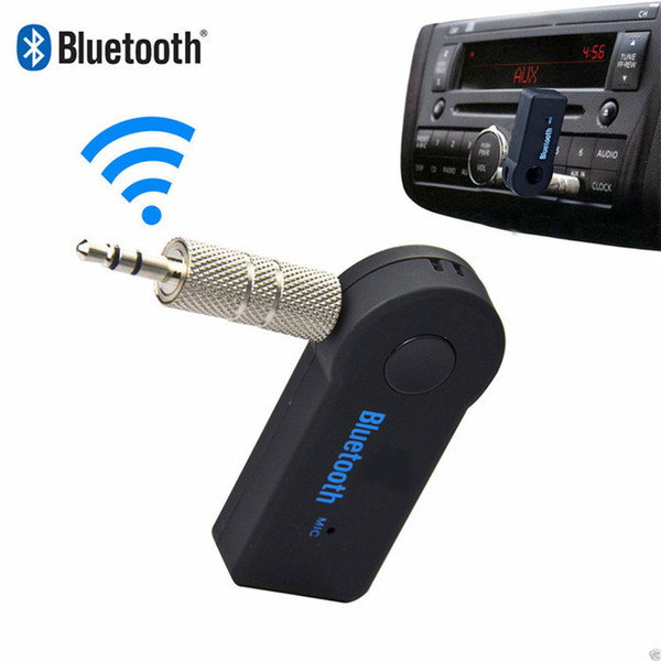 Universal 3.5mm Bluetooth Car Kit A2DP Wireless FM Transmitter AUX Audio Music Receiver Adapter Handsfree with Mic For Phone MP3 Retail Box