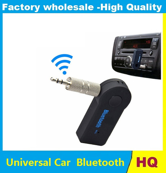 Universal 3.5mm Bluetooth Car Kit A2DP Wireless AUX Audio Music Receiver Adapter Handsfree with Mic For Phone MP3 Retail Box