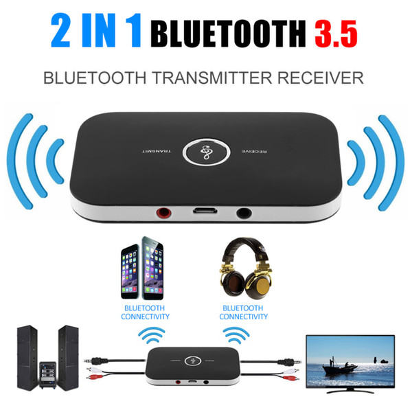 Freeshipping 1 Sets Wireless Bluetooth 4.0 2-in-1 Audio Music A2DP Receiver Transmitter Adapter For Mobile Phones Laptop