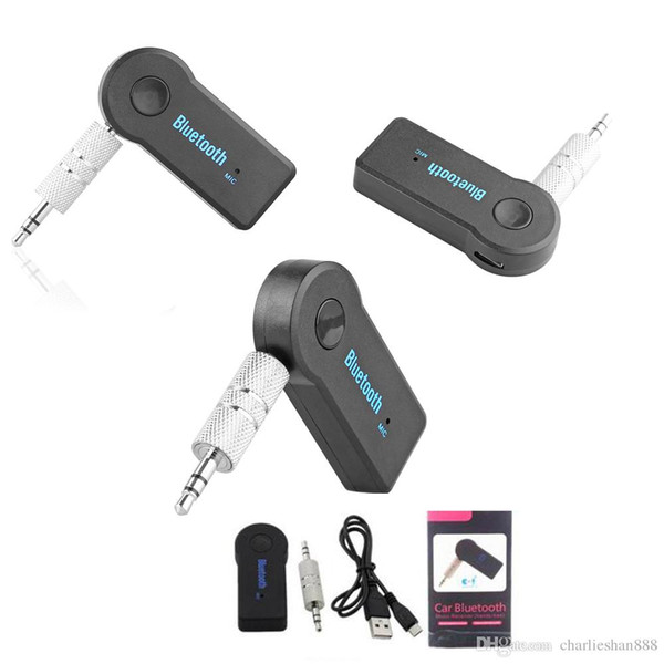 Universal 3.5mm Streaming Car Wireless Bluetooth receiver A2DP Car Kit AUX Audio Music Receiver Adapter Handsfree with Mic For Phone MP3