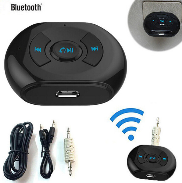 Hot sell Black mini Wireless Bluetooth 3.5mm AUX Audio Stereo Music Speaker Mic Car Receiver Adapter