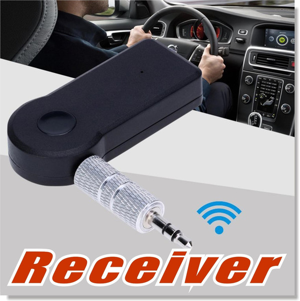 Bluetooth Music Audio Stereo Adapter Receiver for Car with Built-in Mic,3.5mm Home Speaker MP3 for Car Music Sound System Support Hands Free