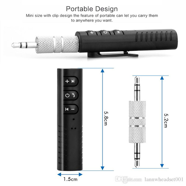 XT-2 Bluetooth Receiver AUX Audio 3.5mm Jack Wireless Receivers For Car Speaker Headphone Bluetooth Adapter Handsfree