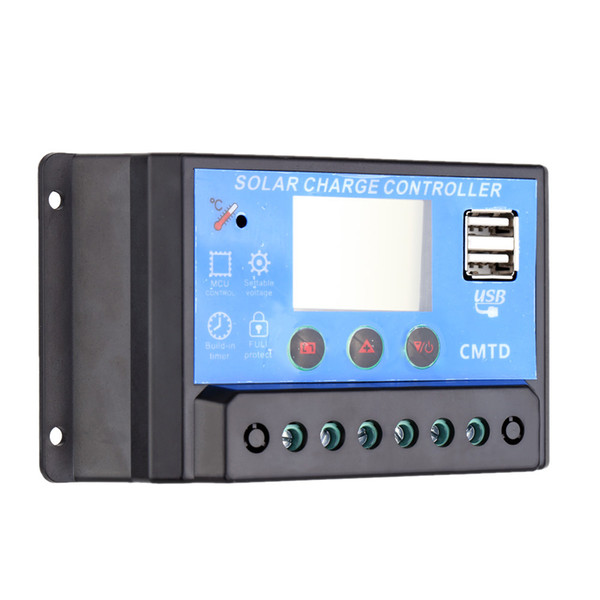 Multi-functional Solar Charge 10A Solar Charge Controller with LCD Display Auto Regulator Timer Discharge Controller