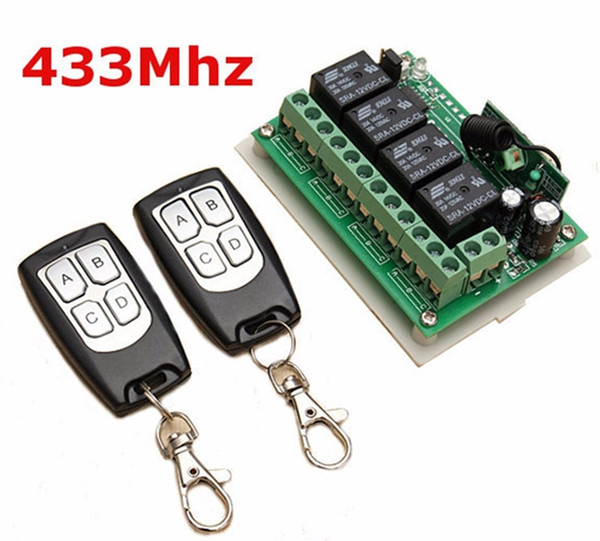 ccessories Parts Remote Control LEORY Hot 12V 4CH Channel 433Mhz Wireless Remote Control Switch Integrated Circuit With 2 Transmitter DIY...