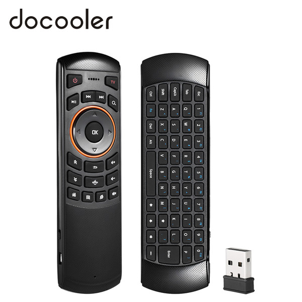 Docooler 2.4ghz Mini Wireless Qwerty Keyboard Air Mouse Handheld Remote Control 6 Gxes Gyroscope For Mini Pc Tv Box Air Mouse T190628