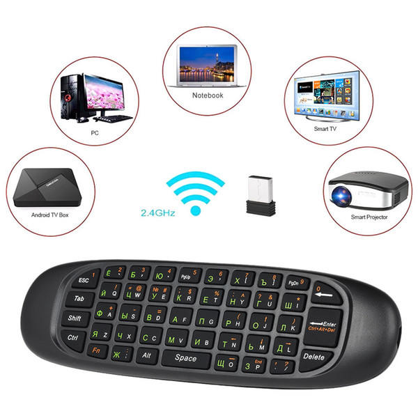 2.4g Russian English Air Mouse Wireless Keyboard Remote Control 6-axis Motion Sensing For Smart Tv Android Tv Box Pc T190628