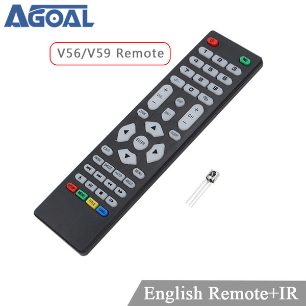 universal remote 59 56 Skr.03 Universal Remote Control with IR receiver for LCD Driver Control board only use for V59 V56 3463A DVB-T2