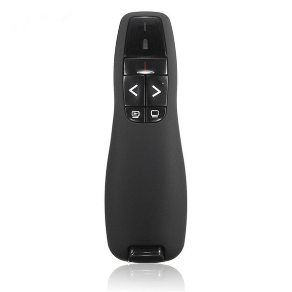 Portable Comfortable Handheld R400 Wireless Presenter Receiver Pointer Case Remote Control with Red Laser Pen Black