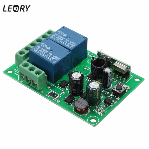 f remote control switch LEORY Wireless Relay RF Remote Control Switch DC 12V 220V 10A 315 /433MHz Smart Home Heterodyne Receiver Transmit...