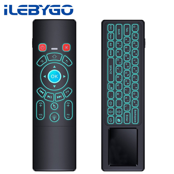 Ilebygo T6 2.4g Air Mouse Wireless Keyboard Touchpad Universal Remote Control For Android Tv Box Mini Pc Smart Projector T190628