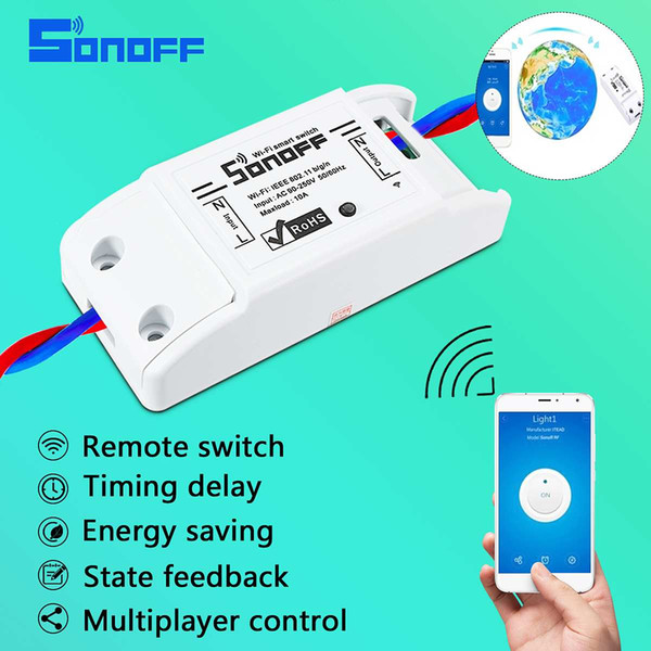 SONOFF Basic Wi Fi Switch 10A DIY Wireless Remote For Smart Home Automation Module Remote Controller for Android IOS SONOFF Basic Wi-Fi