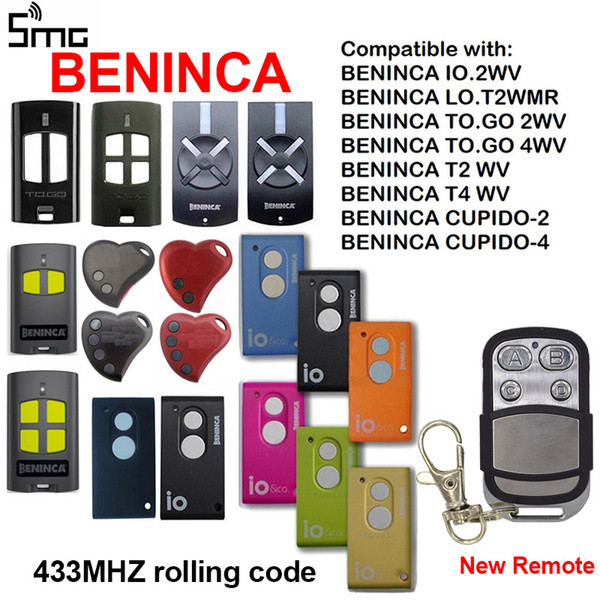 2019 New Beninca IO.2WV, LO.T2WMR, TOGO 2WV remote control replacement,BENINCA garage remote,gate control 433mhz rolling code