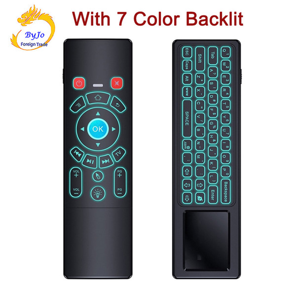 T6 Air mouse with Wireless Keyboard With 7 Color backlit touchpad Remote Control for Smart TV Android TV Box mini PC HTPC