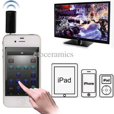 Wholesale Lots50 New Arrival Smart Universal IR Remote Control for iPhone 5/ iPhone 4 & 4S/ 3GS/ iPad/ iPod touch ( It can Control TV, DVD,