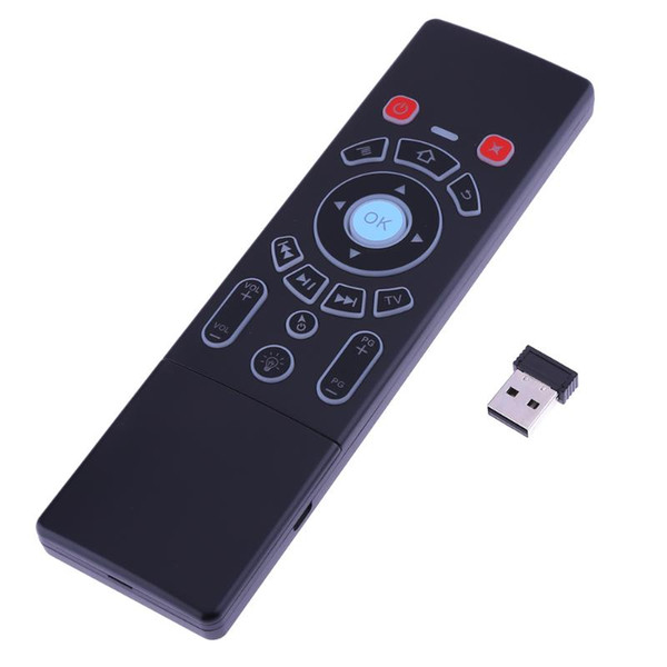 Wholesale-Newest MX3 Pro 2.4G Remote Control Backlight Wireless Keyboard IR Learning Mic Voice Fly Air Mouse backlit keyboard