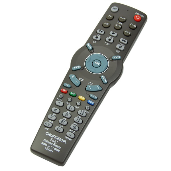 Wholesale- CHUNGHOP Gray Learning Remote Control Controller For TV CBL DVD AUX SAT AUD