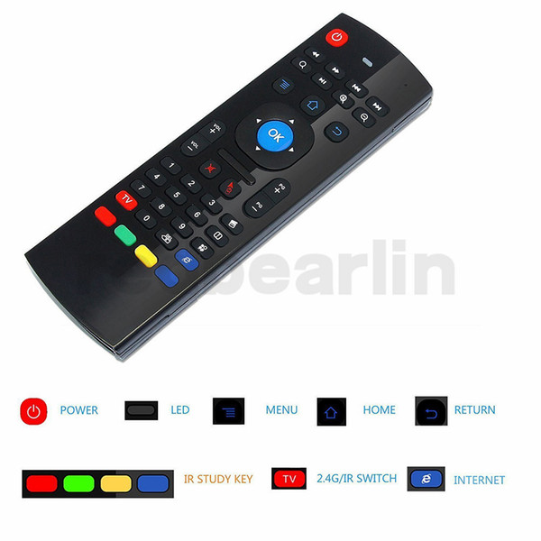 2.4G Wireless Remote Controls MX3 Fly Air Mouse Multifunctional Infrared Keyboard For Android TV Box MXQ M8S Mini PC With Retail Package