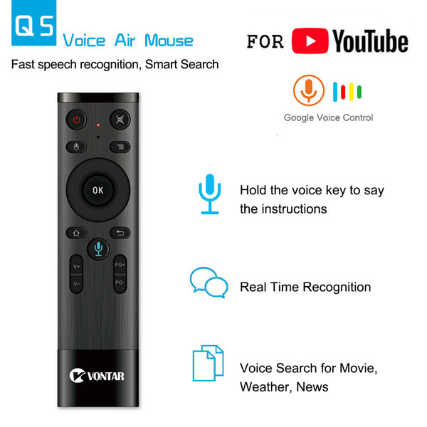 New Q5 Air Mouse Wireless 2.4G remote control voice Remote Control 16 Keys Q5 Voice For Android Tv Box Mini Pc