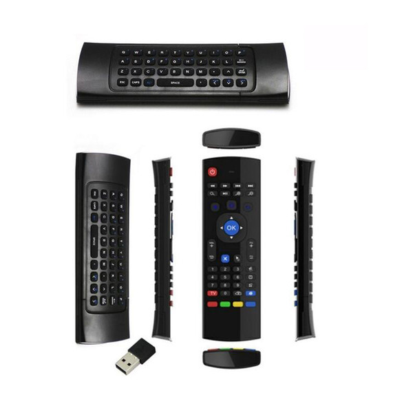 2.4G Air Mouse Wireless Qwerty Keyboard 2.4GHz Wireless Remote Control Fly Air Mouse for Smart Android TV box With Retail Packing