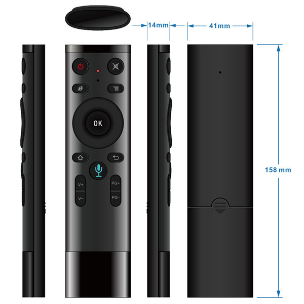 Voice control air mouse remote for android tv box free shipping Hot sale