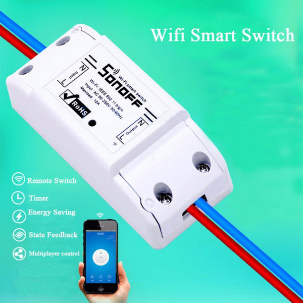 Wholesale- Sonoff Smart Home Remote Controller Wireless Universal Switch Module Timer Wifi Switch Smart Home Controller Support IOS Android