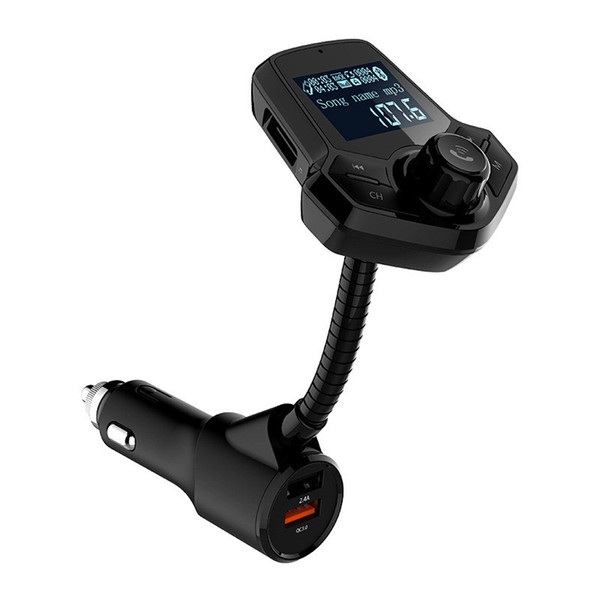 Mp3 QC3.0 Bluetooth digital display car charger fm Bluetooth transmitter MP3 player