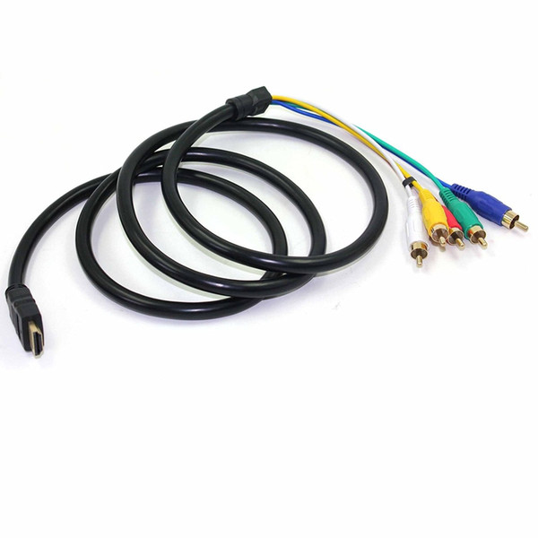 1.5M HDMI to 5 RCA RGB Component Converter Adapter HDTV Video Audio AV Cable