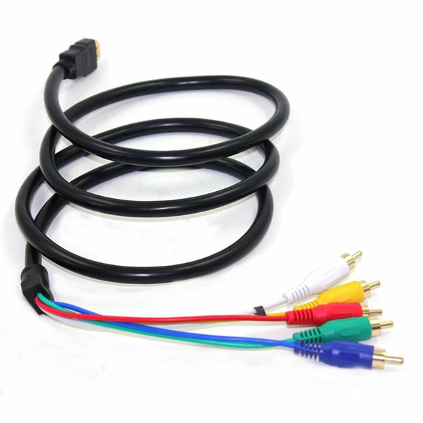 5FT 1.5M HDMI to 5 RCA RGB Component Cable HDTV Cord Audio AV Video Converter