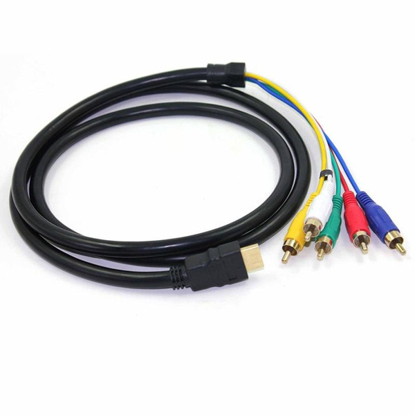 5FT 1.5M Component HDMI to 5 RCA HDTV Video Audio AV Cable RGB Converter Adapter